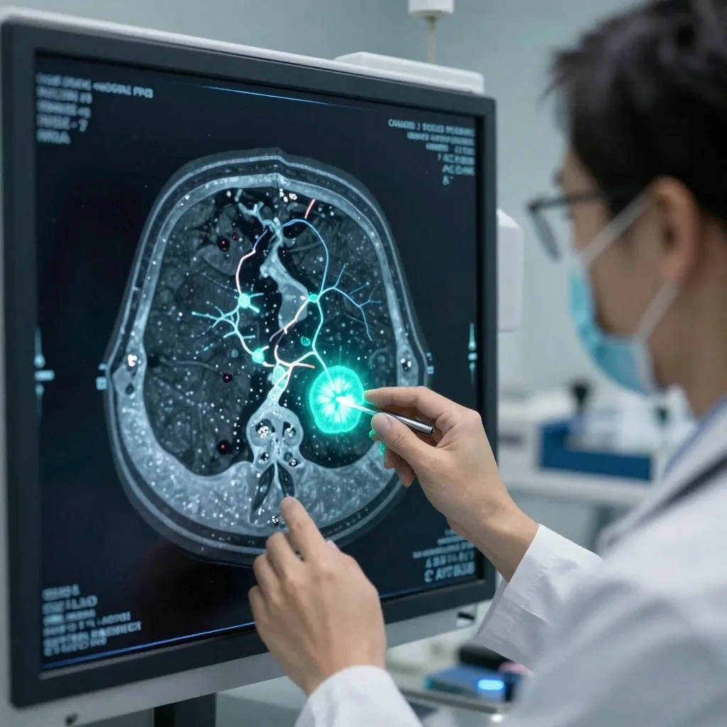 AI analizuje skan TK w diagnostyce raka