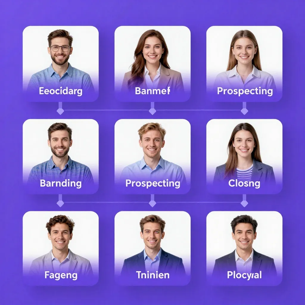 Schemat 6 agentów AI OpenClaw w cyklu sprzedażowym