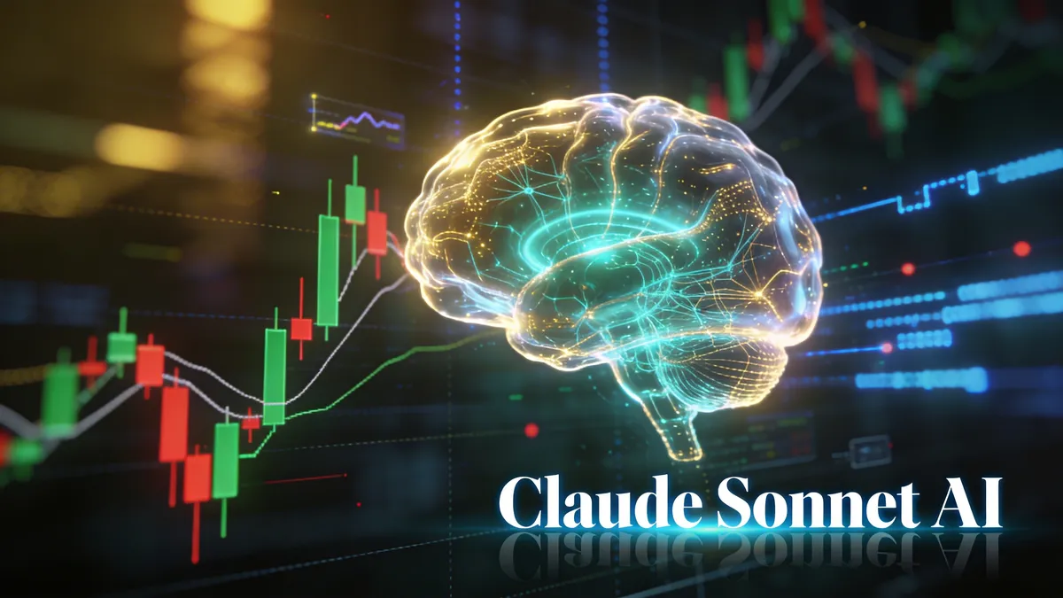 Sztuczna inteligencja Anthropic Claude analizująca wykresy finansowe i programująca kod