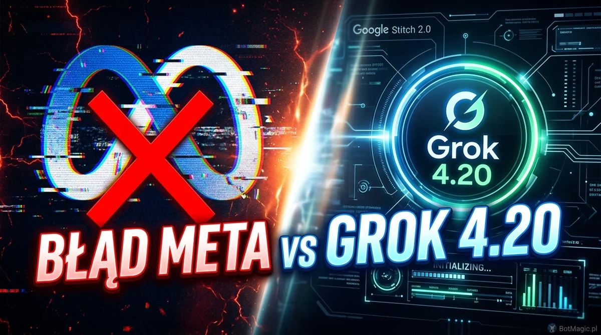 AI Daily: Google Stitch 2.0, błąd Meta i premiera Grok 4.20